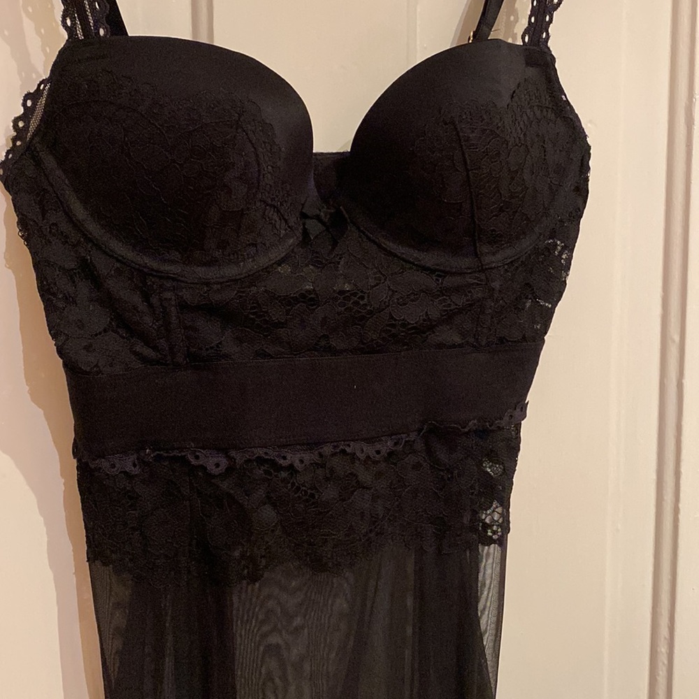 Victoria’s Secret Black Teddie with Garter Hooks